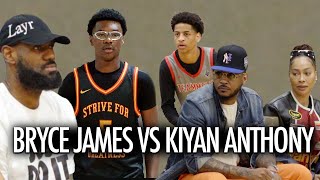 Bryce James Vs Kiyan Anthony Showdown in front of LeBron and Carmelo [upl. by Ybhsa]