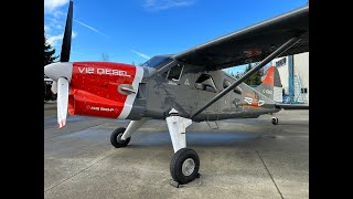 FIRST IN WORLD  FIRST FLIGHT DHC2 BEAVER WITH DIESEL ENGINE [upl. by Bortz]