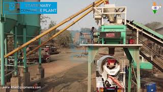 60 m3hr stationary concrete batch mixing plant India [upl. by Yort]