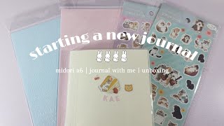 ☁️♡ starting a new journal  midori a6  journal with me˚୨୧⋆ ˚｡⋆ [upl. by Innavoeg10]