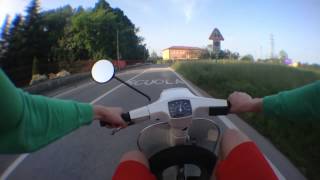 Vespa 50 Special 102 Polini On Board HD video MiveuX in rodaggio [upl. by Silisav419]