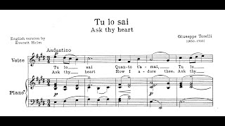 Tu lo sai Giuseppe Torelli  Piano Accompaniment in E Major [upl. by Enihpad587]