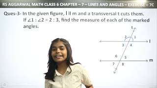 Q1 to 6 Ex  7C  Ch  7  Lines and Angles  RS Aggarwal Math class 9  RN Glory [upl. by Lepp]