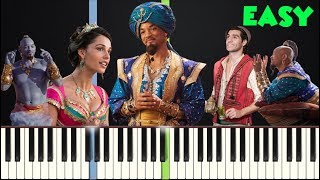 Aladdin 2019 All Songs  EASY PIANO TUTORIAL by Betacustic [upl. by Lynch321]