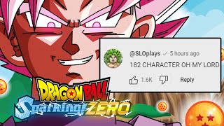 THE DRAGON BALL SPARKING ZERO COMMUNITY HAS GONE TOO FAR FULL ROSTER AND MORE [upl. by Viki]