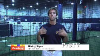 Baseball Coaching Tips 101  How to Give Signs LL  Modified  HS [upl. by Roselani927]