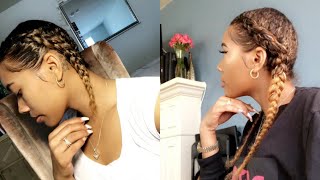 Two Braids with ClipIn Extensions [upl. by Eiduam]