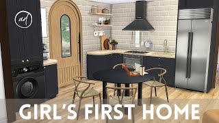 GIRLS FIRST HOME  Sims 4  CC SPEED BUILD [upl. by Ut237]