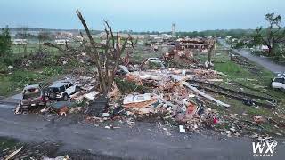 Barnsdall OK Tornado Damage from Drone [upl. by Delainey]