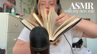 ASMR classic triggers  Hair brushing rummaging crinkly sounds reading  testing my new mic [upl. by Aiykan]