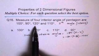 Find Fifth Angle in Pentagon when others are given [upl. by Barnet722]