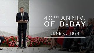 Normandy Speech Ceremony Commemorating the 40th Anniversary of the Normandy Invasion DDay 6684 [upl. by Ignaz]