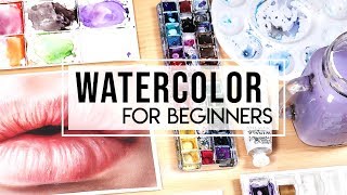 HOW TO USE WATERCOLOR  Guide for Beginners [upl. by Artcele]