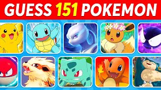 WHOS THAT POKÉMON 🧠⚡ Guess 151 Pokemon Gen 1 ✅ [upl. by Naujet876]