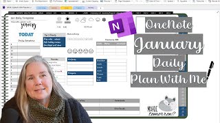 2024 OneNote Digital January Daily Planner Page Creation [upl. by Weathers]