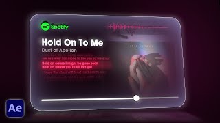 Spotify Card Lyrics Editing After Effects Tutorial  No Plugins [upl. by Lovato427]