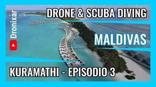 Maldivas Episodio 3  BUCEO Y SNORKELING  Madivaru finolhu KURAMATHI island  Drone [upl. by Inele]