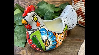 Rustic Talavera Chicken Planter 9quot 33bc378 [upl. by Andie675]