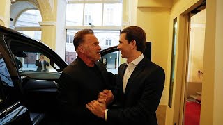 Arnold Schwarzenegger meets Austrian chancellor for talks ahead of climate change summit [upl. by Evreh809]