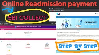 How to do Online Readmission Payment through SBI COLLECT in Educational institutionssbicollect [upl. by Parhe38]