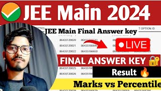 🚨JEE Main 2024 🔴 Final Answer key amp Result Today Published How to check JEE Main Result Live jee [upl. by Arihaz233]