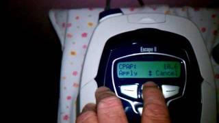 ResMed Escape II S8 CPAP Clinical Settings Menu [upl. by Aneekas453]