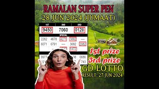 Carta Ramalan 4D 28062024 GD Lotto dan PERDANA Prediction by Ramalan Super Pen [upl. by Sewellyn]