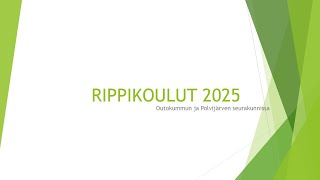 Ripariinfo vuoden 2025 riparilaisille [upl. by Yelwar]