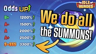 Sacred Awakening 150 Summons for SSS IHP  Idle Heroes [upl. by Arnold]