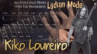 Kiko Loureiro Guitar Lesson  Lydian Mode in Chord Progressions  TAB [upl. by Yelnik]