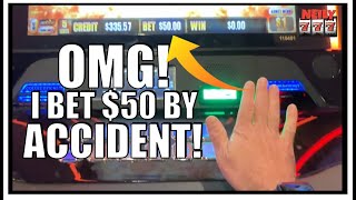 OMG I ACCIDENTALLY BET 50 AND IT TURNED INTO THE BEST DAY EVER AT THE CASINO [upl. by Pearline192]