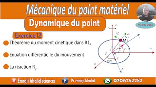 Théorème du moment cinétique exercice 12 [upl. by Aterg39]