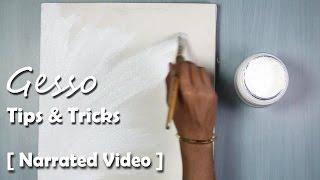 What is Gesso How to use Gesso on Acrylic Painting step by step Narrated Video [upl. by Enida404]