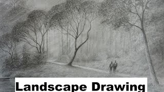 How to Draw Landscapes The Graphite Powder Technique [upl. by Yadsendew806]