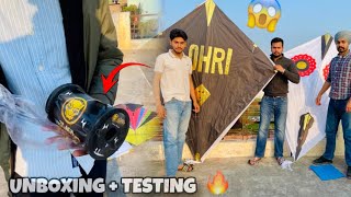 UNBOXING  TESTING 🔥Black panther🔥NEW gattu😍 flying big kites 🪁 desi patangbaazi😍monokite🔥 [upl. by Damien137]