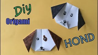 ❤️ DIY ORIGAMI HONDJE VAN 1 PAPIER ❤️ HONDJE VOUWEN ❤️ KNUTSELEN MET PAPIER ❤️ ORIGAMI [upl. by Leciram]