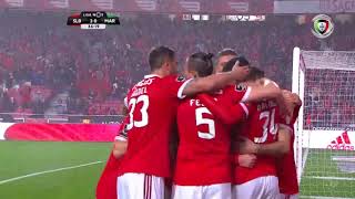 Benfica 30 Marítimo Liga 25ª J Golo de Jonas [upl. by Julian296]