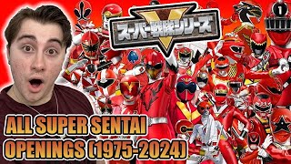 Every Super Sentai Opening in History  FIRST TIME REACTION [upl. by Oal]