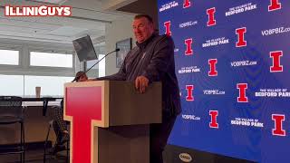 Illinois Head Coach Bret Bielema PreNorthwestern Media Conference  Nov 20 2023 [upl. by Nalid]