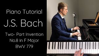 Bach Invention 8 in F Major BWV 779 Urtext Edition [upl. by Sill]