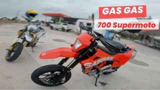 I Had a Go On A Gas Gas 700 Supermoto [upl. by Anilasor943]