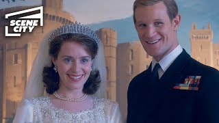 The Wedding of Princess Elizabeth and Prince Philip  The Crown Claire Foy Matt Smith [upl. by Ardnuat]