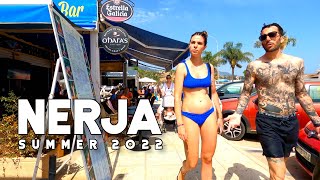 Nerja Spain Burriana Restaurants amp Bars Summer 2022 July Update Costa del Sol  Axarquía  Málaga 4K [upl. by Ycak625]