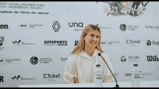 Conferência de Imprensa de Eugenie Bouchard — Oeiras Ladies Open [upl. by Aner]