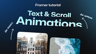 Text Animation amp Scroll Animation  Framer for Beginners  Nocode Tutorial [upl. by Middleton]