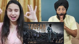 Toofan Song Reaction  KGF Chapter 2  Rocking Star Yash  Lyrical Video  Prashanth Neel [upl. by Alfons]