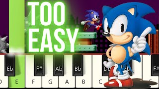 Sonic the hedgehog  Spring Yard Zone Easy Piano tutorial Slow to Regular Speed [upl. by Atiuqahs514]