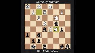 Anatoly Karpov vs Ulf Andersson  Milan Italy 1975 [upl. by Acinom]