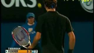 Federer backhand winner vs Djokovic [upl. by Kcirtap]