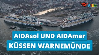 Doppelanlauf AIDAmar und AIDAsol amp Saisoneröffnung in Warnemünde [upl. by Clarey]